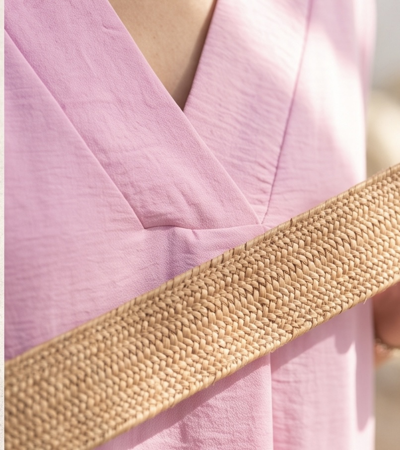 Jurk Molly roze met riem - Afbeelding 3
