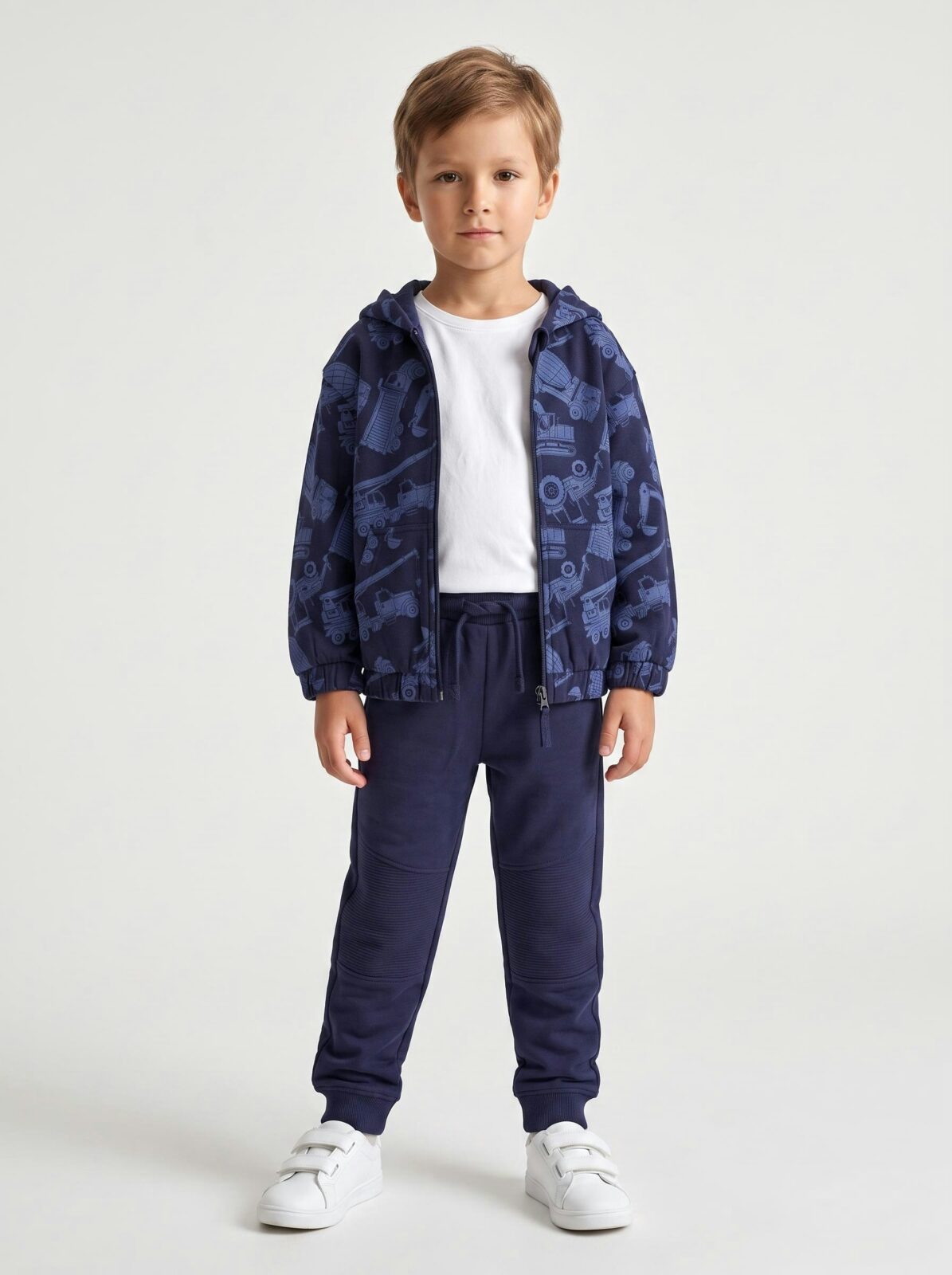 Blue Seven sweater met rits en kap 864796-804 - Afbeelding 4