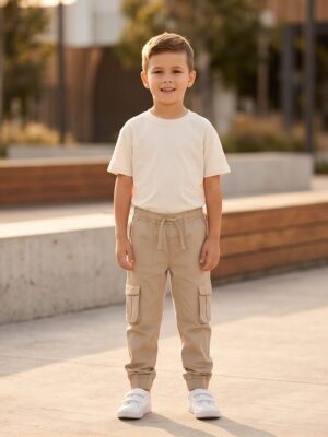 Quapi broek met zijzakken dark sand QS251FITZ!