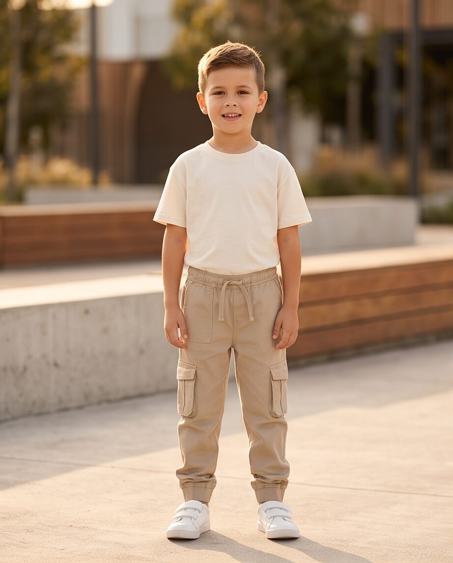 Quapi broek met zijzakken dark sand QS251FITZ!