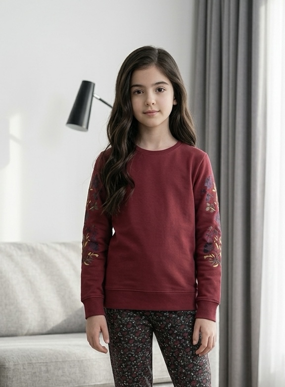 Lovestation22 sweater Gaia tibetan red (B24-704)