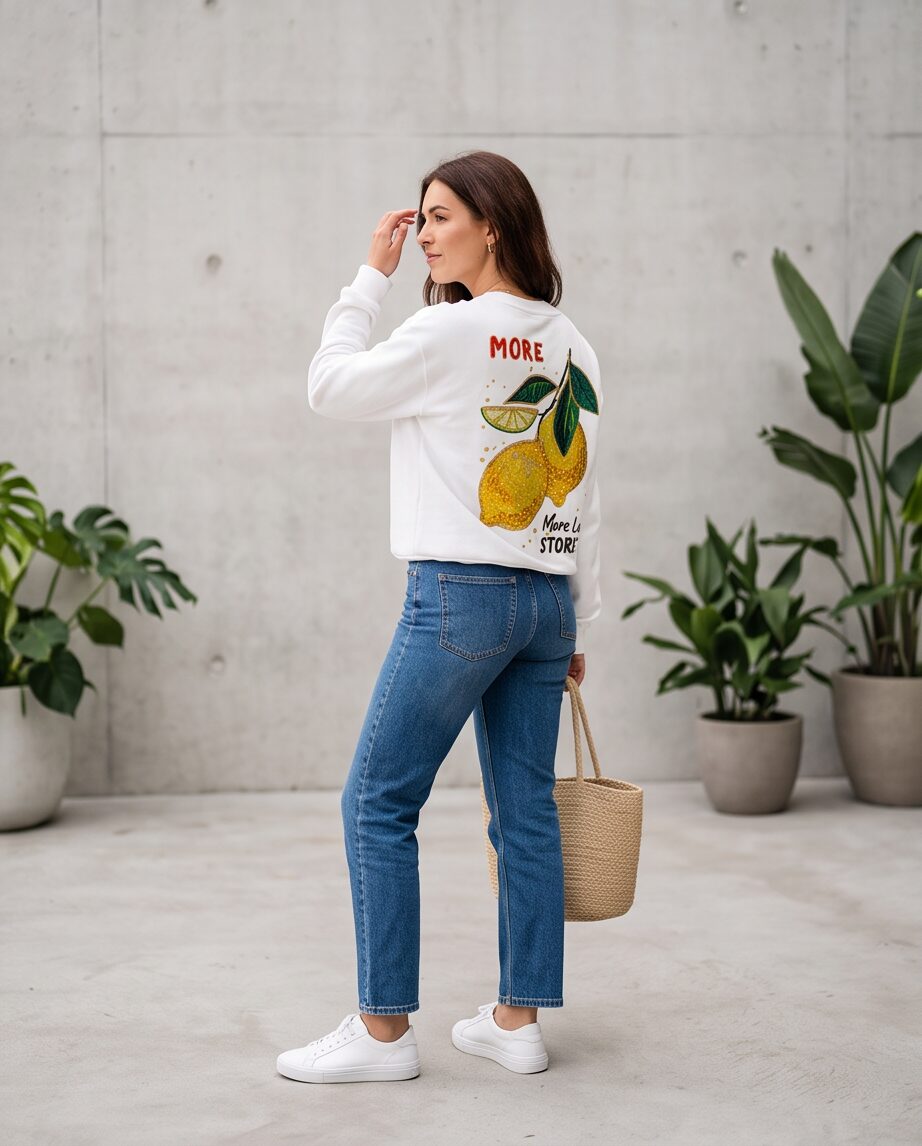 Sweater Citroen wit (zie achterkant) - Afbeelding 4