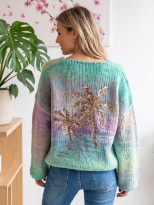 JS Millenium Trui palm green/lilas (zie achterkant)