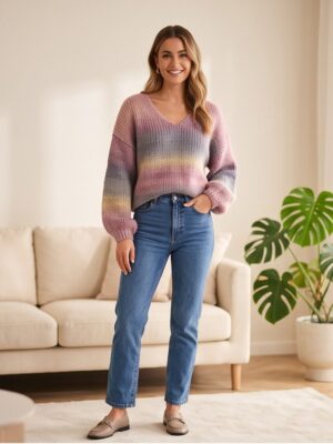 JS Millenium palm trui old pink (zie achterkant)