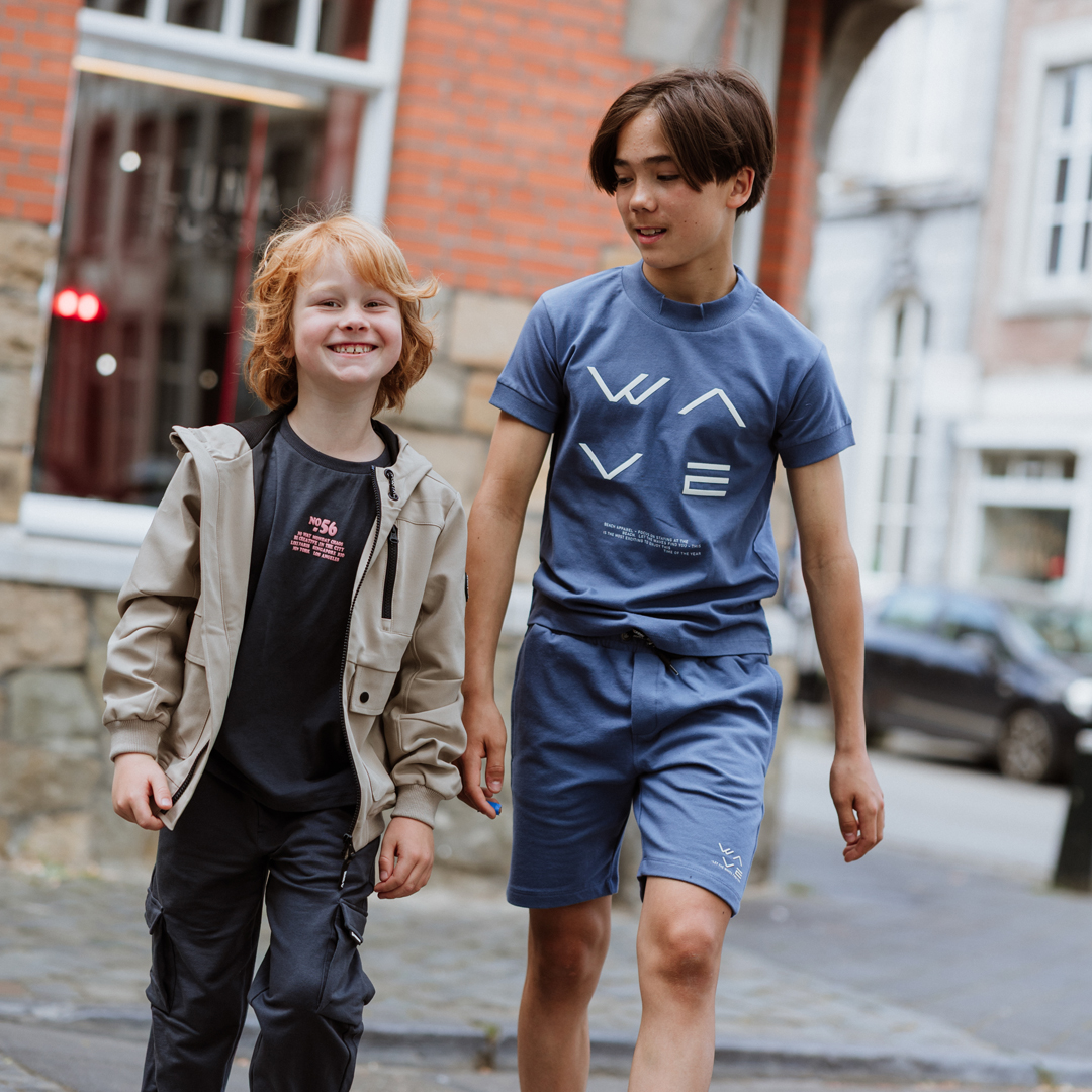 No Way Monday jongens jogging shorts indigo wave N58242-1 - Afbeelding 4