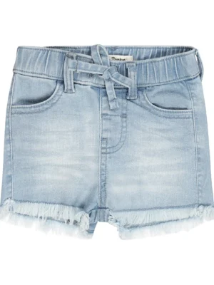 Dirkje meisjes jeans shorts lichtblauw strik N58491-35