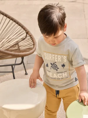 Dirkje jongens T-shirt zachtgroen turtle N58646-35