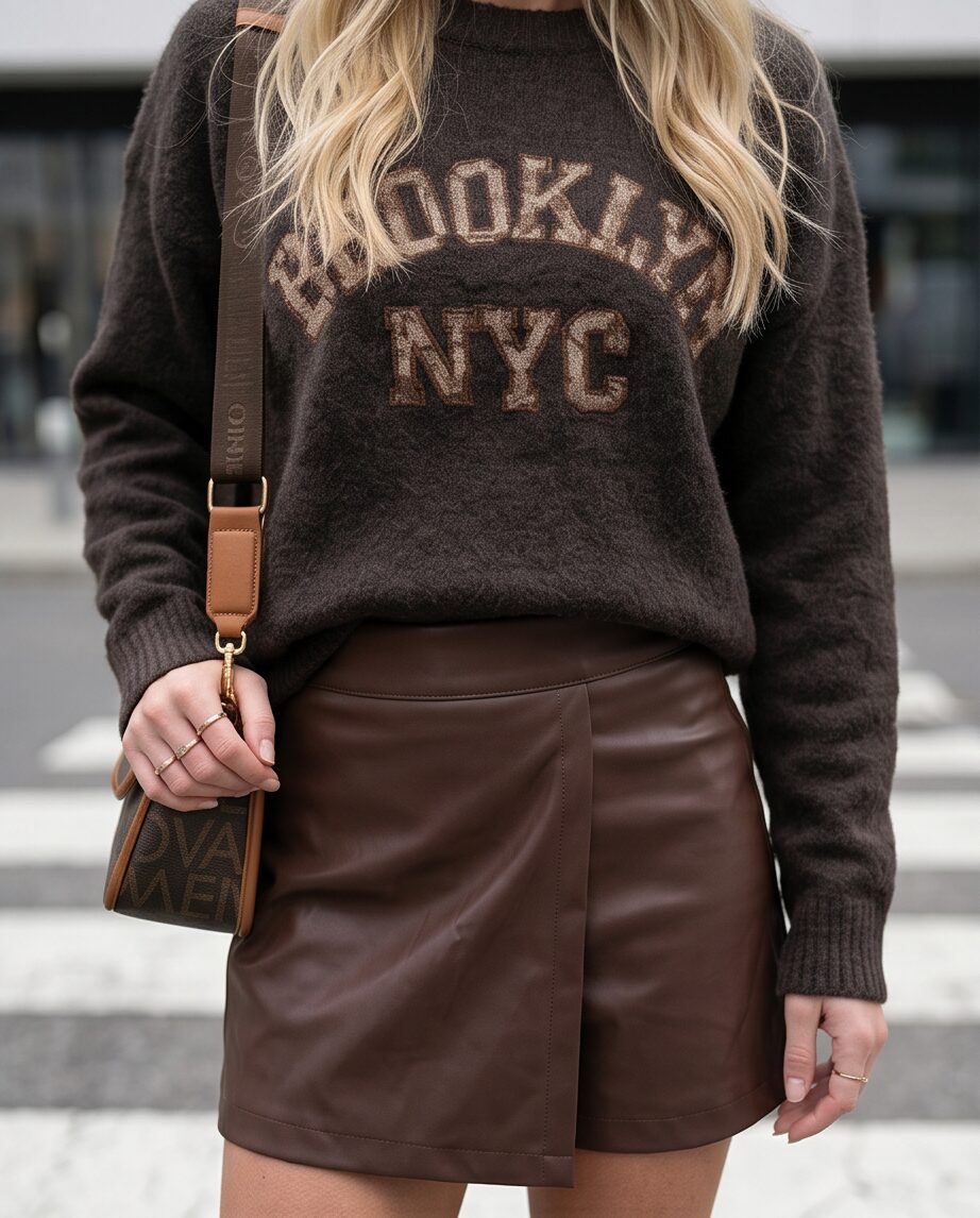 Brooklyn guc print sweater choco - Afbeelding 2