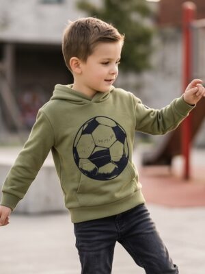 Someone hoodie met voetbal khaki Nelson-SB-16-A