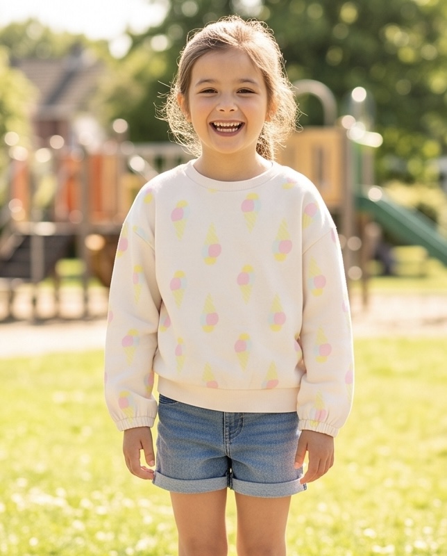 Mini Rebels sweater met ijsjesprint Isabel-SG-16-C