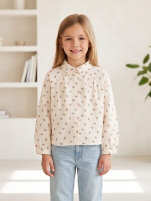 Mini Rebels blouse met fijne bloemenprint Corpem-SG-22-J