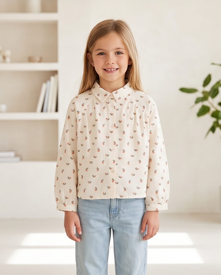 Mini Rebels blouse met fijne bloemenprint Corpem-SG-22-J