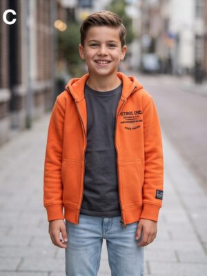 Petrol Hoodie met kap oranje Chicago
