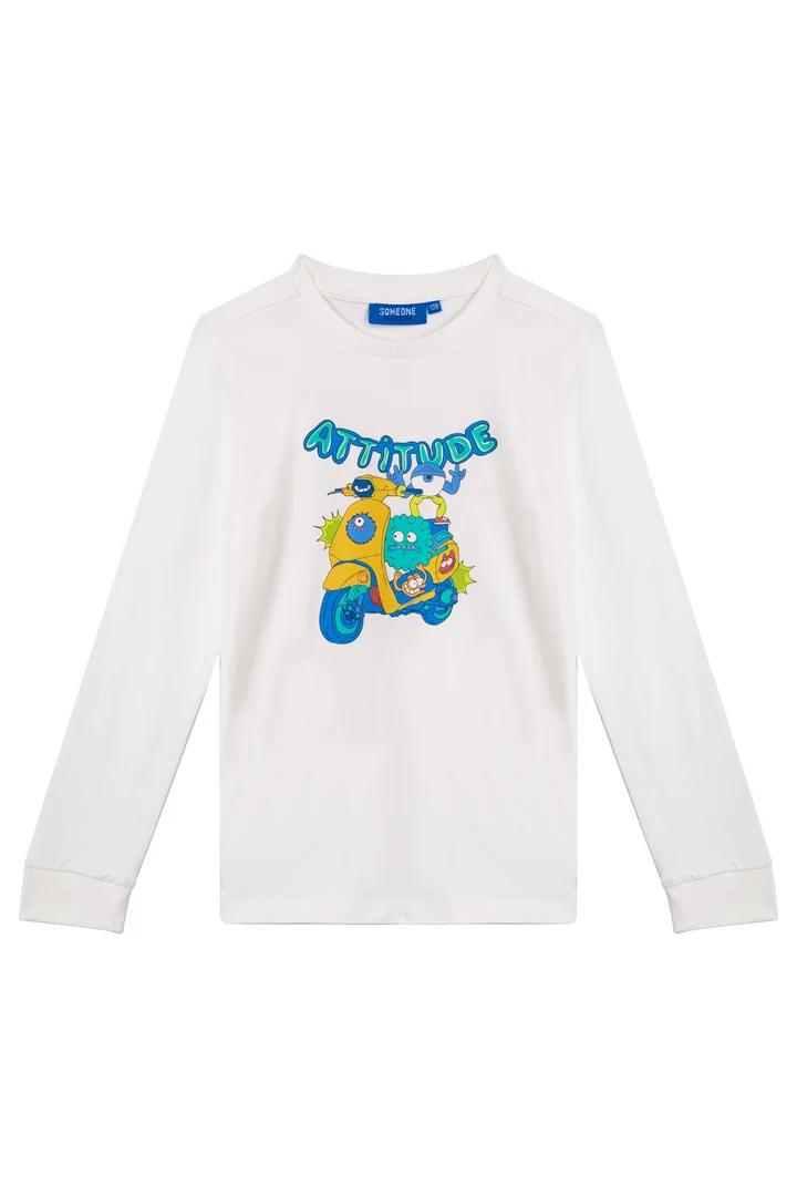 Someone longsleeve ecru Nikko-SB-03-D