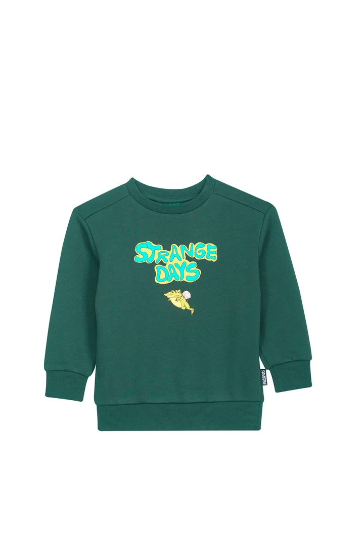 Someone sweater met mooie illustratie op achterzijde Nikko-SB-16-A dark green - Afbeelding 2